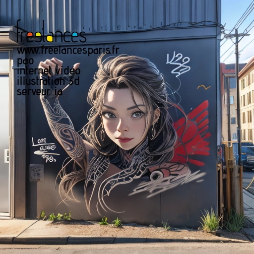 Pao mise en page internet vidéo illustration 3d serveur IA générative AI freelance paris studio de création magazines Y4Q91K10